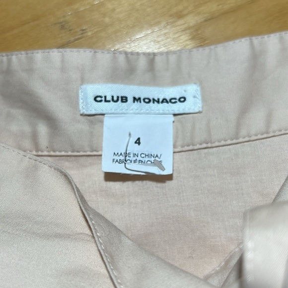 Club Monaco Skirt Tied waist Scalloped trim Blush - Picture 6 of 11